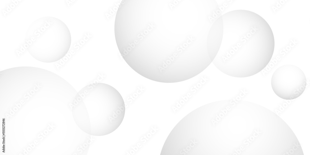 Fototapete Abstract background with circle white abstract geometric background with soft light white paper circles in design .Gray abstract. Modern design background for report and project presentation template.