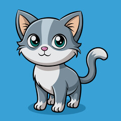 cute vector cartoon cat