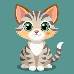 Fototapeta premium cute vector cartoon cat
