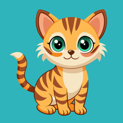 cute vector cartoon cat