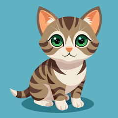 cute vector cartoon cat
