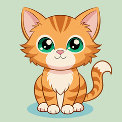 cute vector cartoon cat