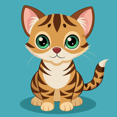 cute vector cartoon cat