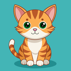 cute vector cartoon cat