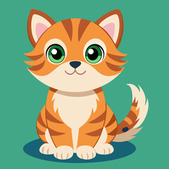 cute vector cartoon cat