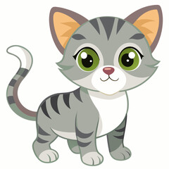 cute vector cartoon cat