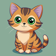 cute vector cartoon cat