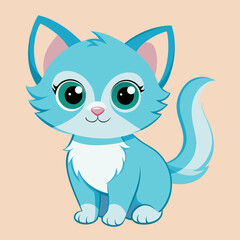 cute vector cartoon cat