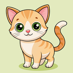 cute vector cartoon cat