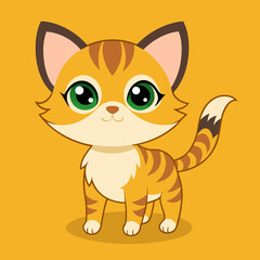 cute vector cartoon cat