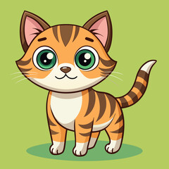 cute vector cartoon cat