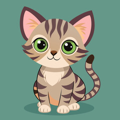 cute vector cartoon cat