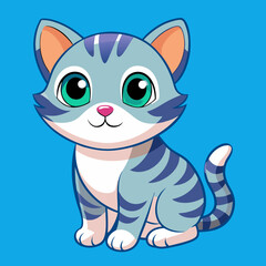 cute vector cartoon cat