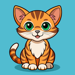 cute vector cartoon cat