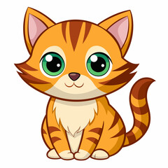 cute vector cartoon cat