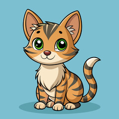 cute vector cartoon cat