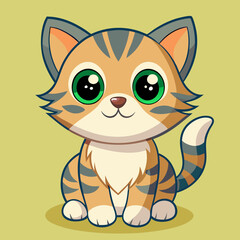 cute vector cartoon cat