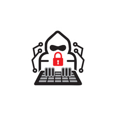 Sleek hacker logo design featuring tech-inspired elements, perfect for cybersecurity, IT, and tech brands aiming for a bold, modern digital identity.








