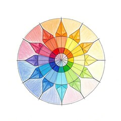 Obraz premium color wheel isolated on white background