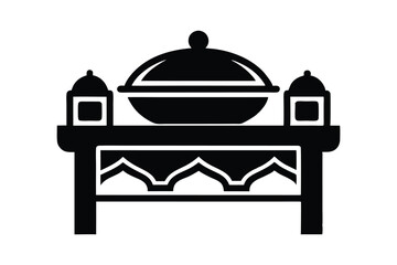 buffet vector silhouette icon