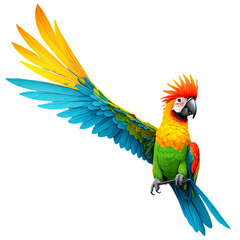 Obraz premium colorful macaw parrot png photo isolated with transparent background