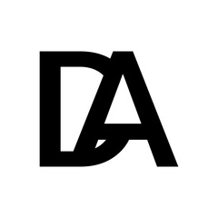 d and a logo icon vector design