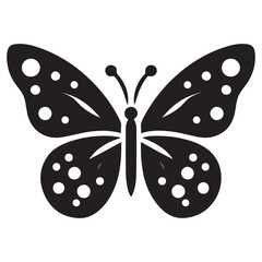 Celestial Black Butterfly with Stars Vector Art