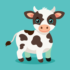 funny cow cartoon vector
