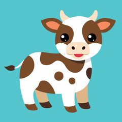 funny cow cartoon vector