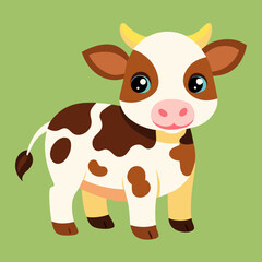 funny cow cartoon vector