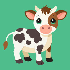 funny cow cartoon vector