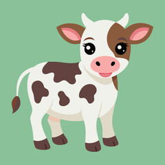 funny cow cartoon vector