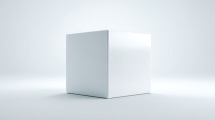 Blank white cube box product mockup