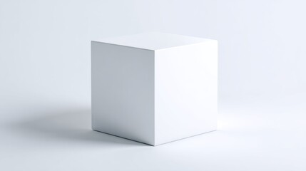 Blank white cube