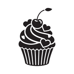 vector illustration of cupcakes