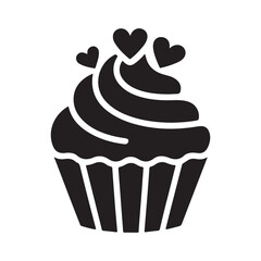 vector illustration of a cupcake