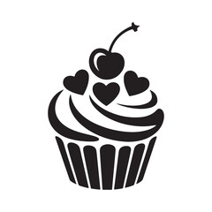 vector illustration of cupcake