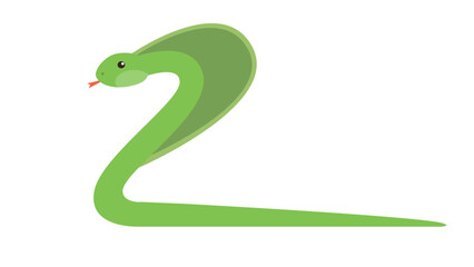 Fototapeta premium snake on a green background
