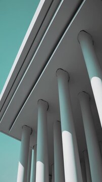 Colonnes minimalistes en perspective vaporwave dreamcore

