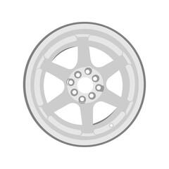 A set of car rim emblem logos isolated on a white background.