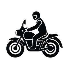Fototapeta premium riding big motor Sycle icon vector silhouette