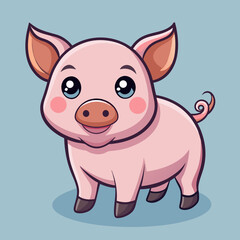 cute cartoon vector pig