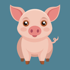 cute cartoon vector pig