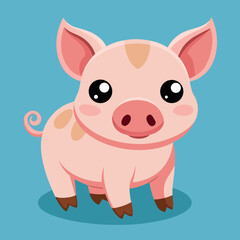 cute cartoon vector pig