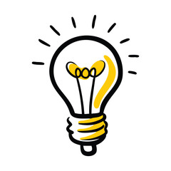 Fototapeta premium light bulb doodle illustration vector