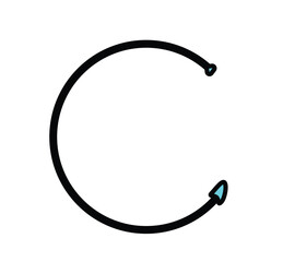 Rotate icon stylized vector