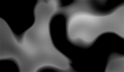 Abstract grayscale background with flowing liquid shapes and smooth gradients