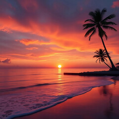 sunset in paradise