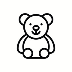Fototapeta premium a clean minimalist vector a teddy bear.eps