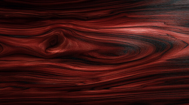 Mahogany wood grain with red undertone and high gloss finish